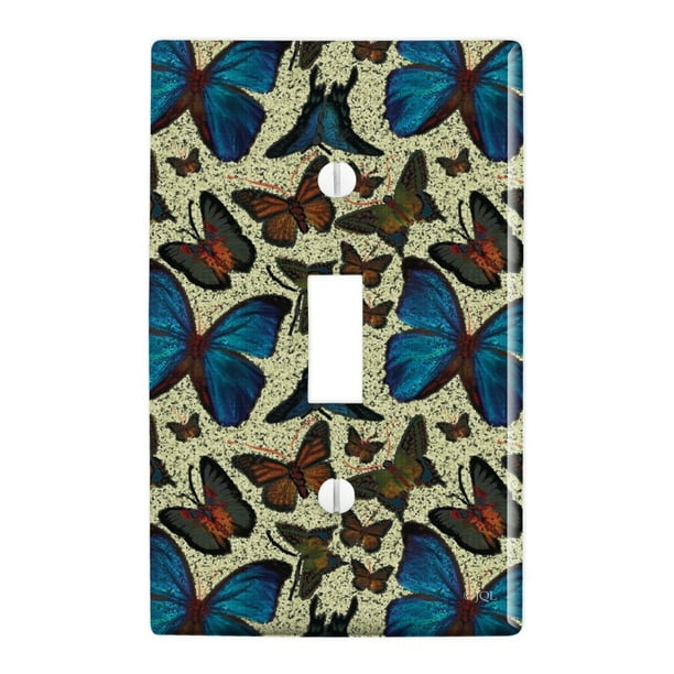 Decorative Light Switch Wall Plate Multicolored Butterflies Switch Plate Cover Decorative Light Switch Wall Plate Multicolored Butterflies Switch Plate Cover